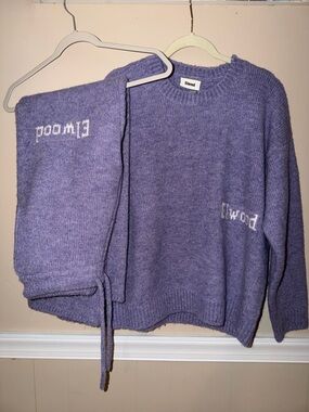 Elwood Purple Knit Sweater & Pants Set